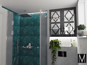 Nowojorska łazienka w Świnoujściu - Mała bez okna łazienka, styl glamour - zdjęcie od MVision Studio Projektowe