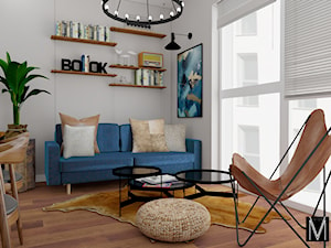 Retro mieszkanie dla Singla - Salon, styl nowoczesny - zdjęcie od MVision Studio Projektowe