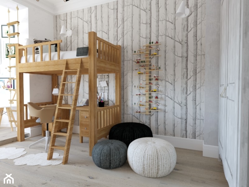 Projekt pokoju dla chłopca - Kamienica Świnoujście - Pokój dziecka, styl skandynawski - zdjęcie od MVision Studio Projektowe