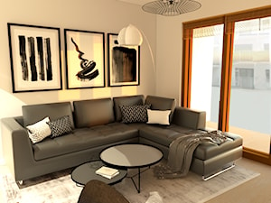 Mieszkanie w Świnoujściu - Mały biały salon, styl minimalistyczny - zdjęcie od MVision Studio Projektowe