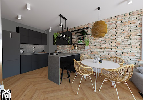 Industry apartment Świnoujście - Kuchnia, styl industrialny - zdjęcie od MVision Studio Projektowe