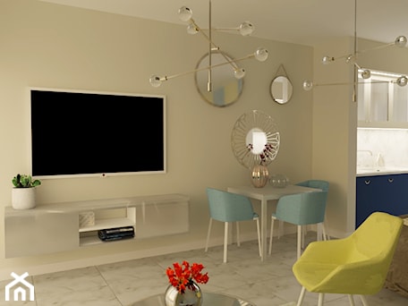 Aranżacje wnętrz - Salon: Apartament w Świnoujściu - Salon, styl glamour - MVision Studio Projektowe. Przeglądaj, dodawaj i zapisuj najlepsze zdjęcia, pomysły i inspiracje designerskie. W bazie mamy już prawie milion fotografii!