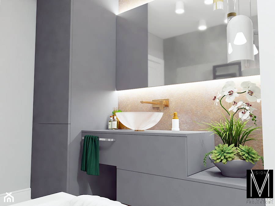 Nowatorska łazienka w Świnoujściu - Łazienka, styl industrialny - zdjęcie od MVision Studio Projektowe