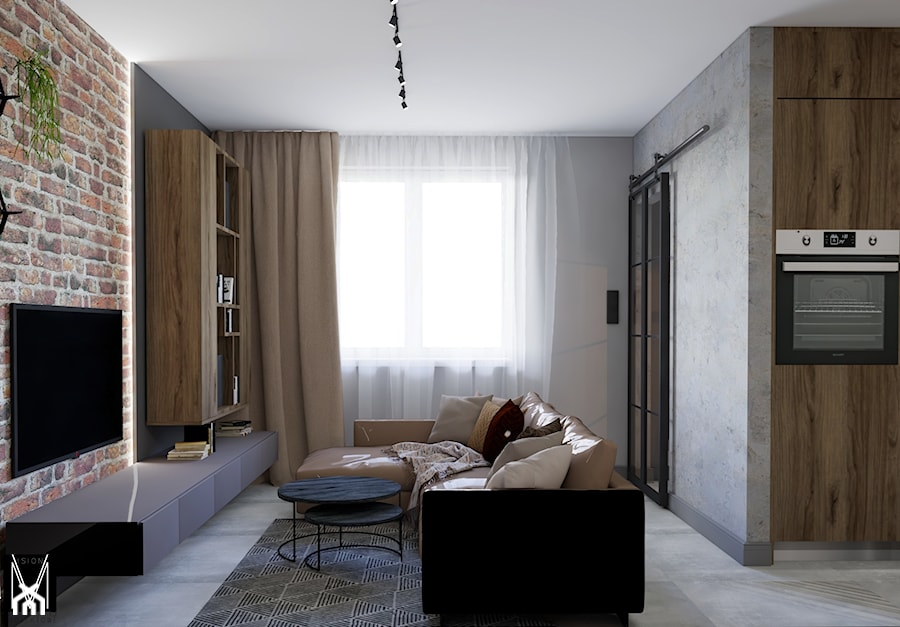 Mieszkanie Międzyzdroje - Salon, styl nowoczesny - zdjęcie od MVision Studio Projektowe