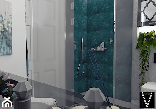 Nowojorska łazienka w Świnoujściu - Średnia bez okna łazienka, styl glamour - zdjęcie od MVision Studio Projektowe