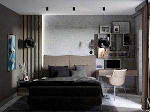 Mieszkanie Międzyzdroje - Sypialnia, styl nowoczesny - zdjęcie od MVision Studio Projektowe