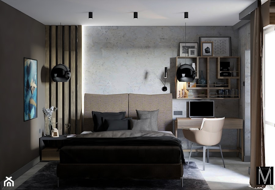 Mieszkanie Międzyzdroje - Sypialnia, styl nowoczesny - zdjęcie od MVision Studio Projektowe