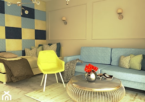 Apartament w Świnoujściu - Salon, styl glamour - zdjęcie od MVision Studio Projektowe