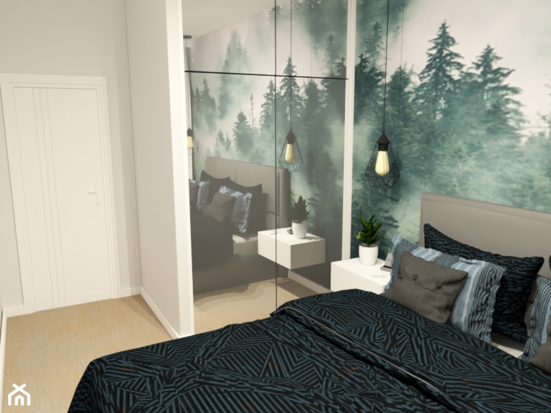 Mieszkanie w Świnoujściu - Sypialnia, styl minimalistyczny - zdjęcie od MVision Studio Projektowe
