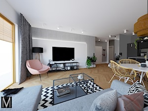 Industry apartment Świnoujście - Salon, styl industrialny - zdjęcie od MVision Studio Projektowe