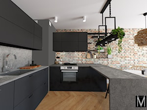 Industry apartment Świnoujście - Kuchnia, styl industrialny - zdjęcie od MVision Studio Projektowe