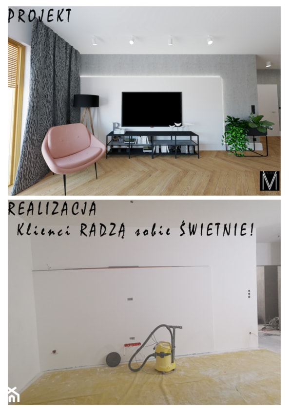 Industry apartment Świnoujście - Salon, styl nowoczesny - zdjęcie od MVision Studio Projektowe - Homebook