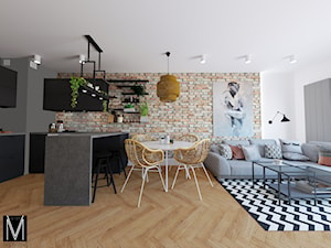 Industry apartment Świnoujście - Salon, styl industrialny - zdjęcie od MVision Studio Projektowe