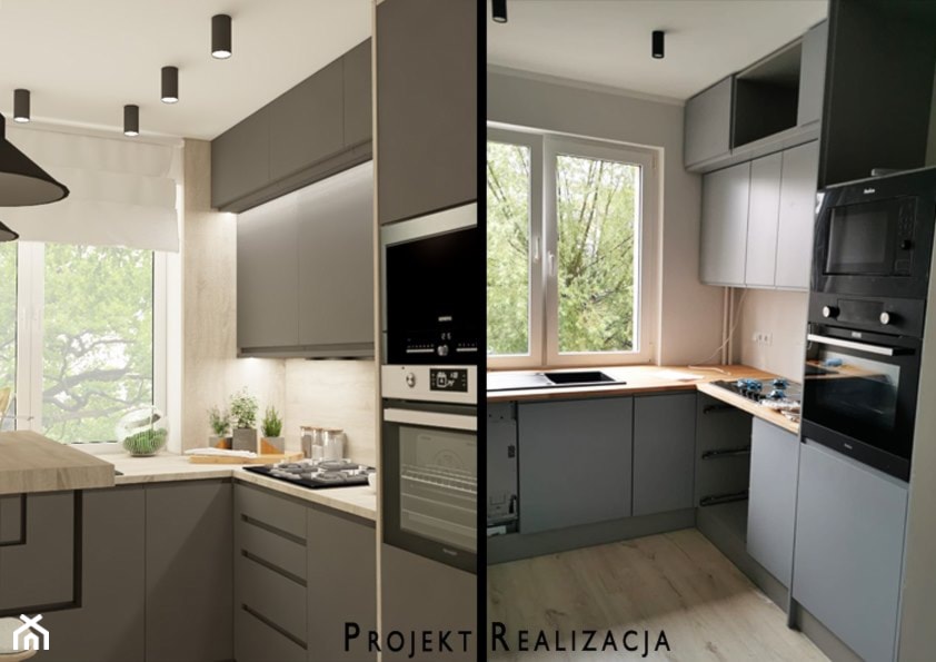 40m2 mieszkanie Świnoujście - Kuchnia, styl minimalistyczny - zdjęcie od MVision Studio Projektowe