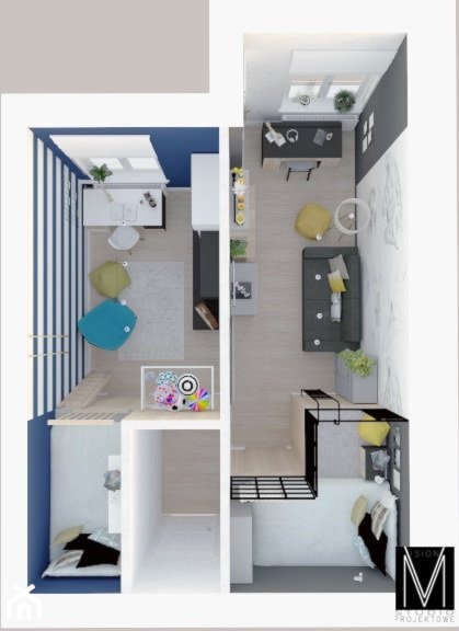 Projekt Kamienica - Świnoujście - Pokój dziecka, styl nowoczesny - zdjęcie od MVision Studio Projektowe