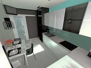 Strefa wejściowa z kuchnią - Projekt i realizacja Świnoujście - Kuchnia, styl minimalistyczny - zdjęcie od MVision Studio Projektowe