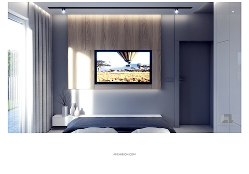 Apartament nad morzem - Sypialnia, styl minimalistyczny - zdjęcie od Archibion Pracownia Projektowa Krzysztof Czerwiński