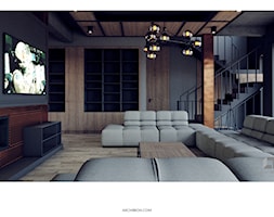 Wnętrze Steampunk - Salon, styl industrialny - zdjęcie od Archibion Pracownia Projektowa Krzysztof Czerwiński - Homebook