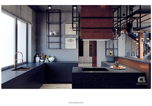 Wnętrze Steampunk - Kuchnia, styl industrialny - zdjęcie od Archibion Pracownia Projektowa Krzysztof Czerwiński