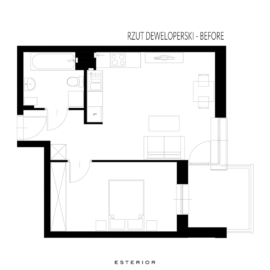 RZUT MIESZKANIA - DEWELOPERSKI - zdjęcie od esterior