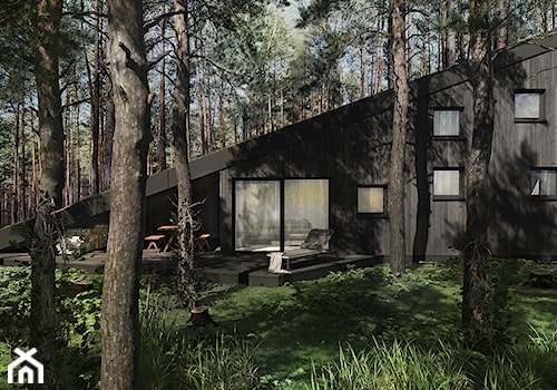 Dom w lesie - Domy, styl rustykalny - zdjęcie od esterior