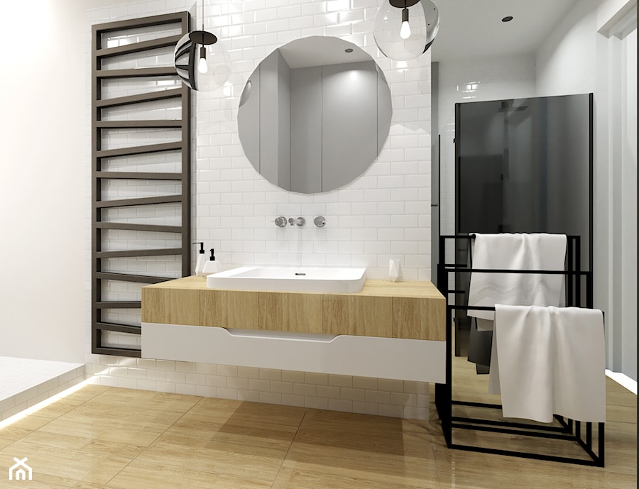 Łazienka - widok na umywalkę - zdjęcie od Zarosa Studio
