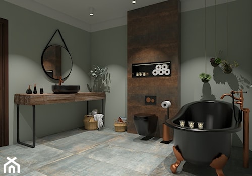 Łazienka w stylu loft-glamour - zdjęcie od prokop_house