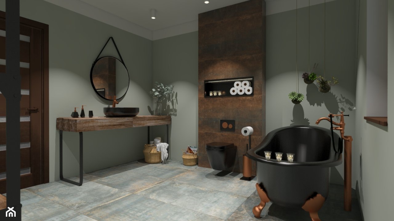 Łazienka w stylu loft-glamour - zdjęcie od prokop_house - Homebook