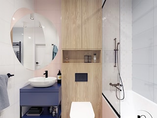 Projekt wnętrza przytulnej łazienki dla dzieci w Warszawie