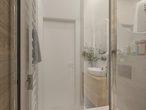 Łazienka w jasnych barwach z białą mozaiką - zdjęcie od BOHE Architektura