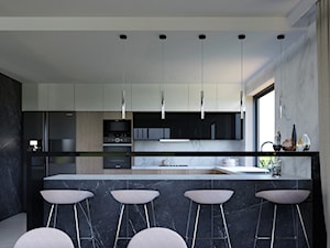 Projekt wnętrza kuchni w domu jednorodzinnym w Białymstoku - zdjęcie od BOHE Architektura