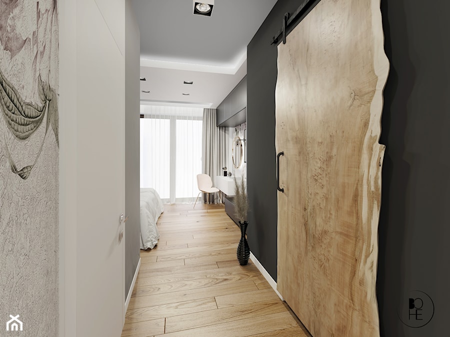 Projekt wnętrza sypialni w domu jednorodzinnym w Białymstoku - zdjęcie od BOHE Architektura