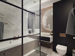 Projekt łazienki z wanną i prysznicem w Białymstoku - zdjęcie od BOHE Architektura