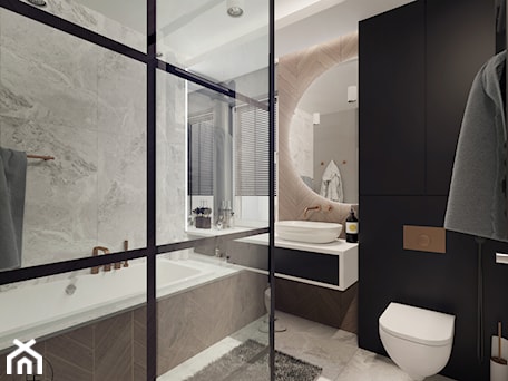Aranżacje wnętrz - Łazienka: Projekt łazienki z wanną i prysznicem w Białymstoku - BOHE Architektura. Przeglądaj, dodawaj i zapisuj najlepsze zdjęcia, pomysły i inspiracje designerskie. W bazie mamy już prawie milion fotografii!
