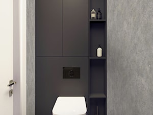 Projekt wnętrza małej toalety w Warszawie - płytki od mutina ceramics - zdjęcie od BOHE Architektura