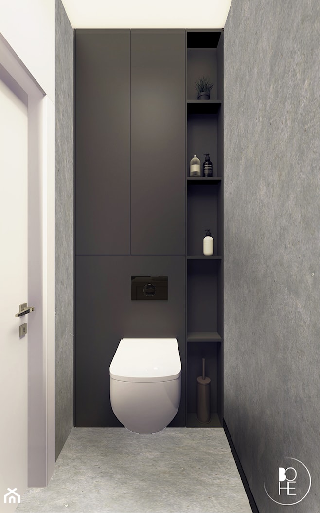Projekt wnętrza małej toalety w Warszawie - płytki od mutina ceramics - zdjęcie od BOHE Architektura - Homebook