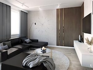 Projekt mieszkania w odcieniach szarości i bieli - zdjęcie od BOHE Architektura