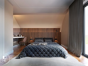 Projekt sypialni w domu jednorodzinnym w Białymstoku - zdjęcie od BOHE Architektura