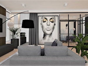 PROJEKT MIESZKANIA KATOWICE 61 m2 - Salon, styl nowoczesny - zdjęcie od Polconcept Designe