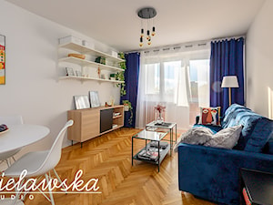 Mieszkanie inwestyczyne_2019_dwa pokoje w bloku - Salon, styl nowoczesny - zdjęcie od Bielawska Studio