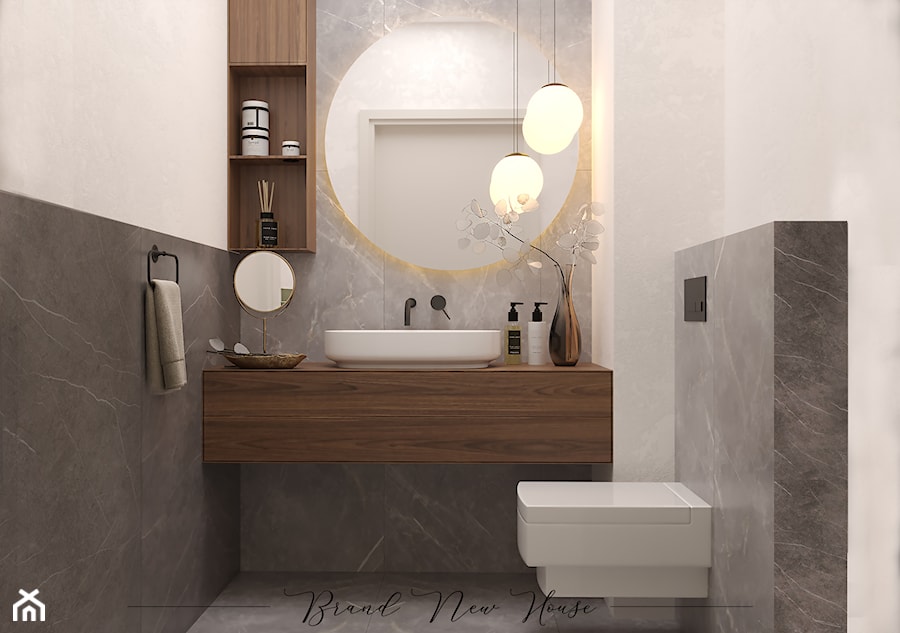Wnętrze w stylu boho - Mała łazienka, styl rustykalny - zdjęcie od Brand New House