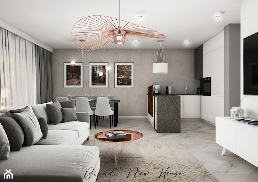 Nowoczesny apartament - Salon, styl nowoczesny - zdjęcie od Brand New House