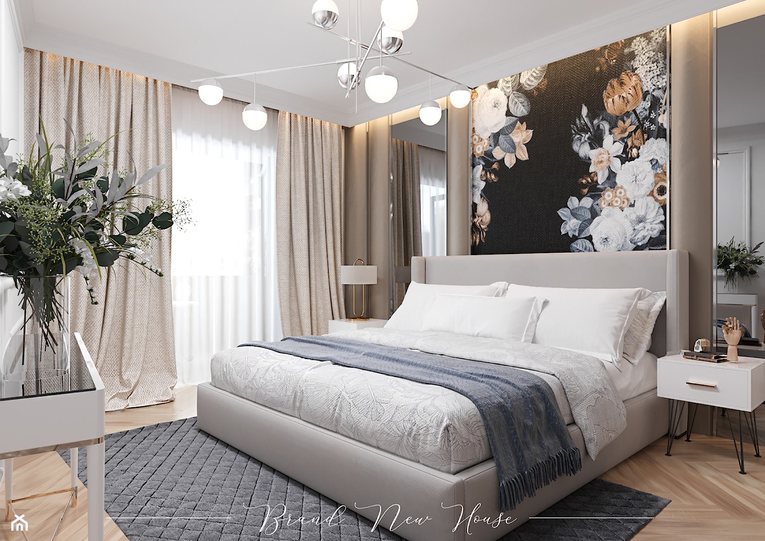Paryski apartament - Sypialnia, styl prowansalski - zdjęcie od Brand New House - Homebook