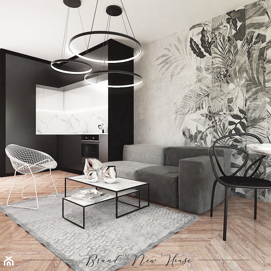 Apartament 30m2 - Salon, styl nowoczesny - zdjęcie od Brand New House