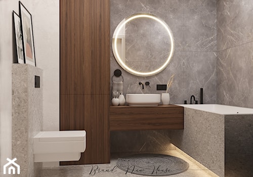 Wnętrze w stylu boho - Średnia z lustrem łazienka, styl nowoczesny - zdjęcie od Brand New House