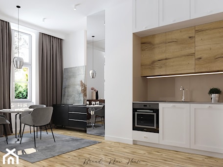 Aranżacje wnętrz - Kuchnia: Apartament we Wrocławiu - Kuchnia, styl nowoczesny - Brand New House. Przeglądaj, dodawaj i zapisuj najlepsze zdjęcia, pomysły i inspiracje designerskie. W bazie mamy już prawie milion fotografii!