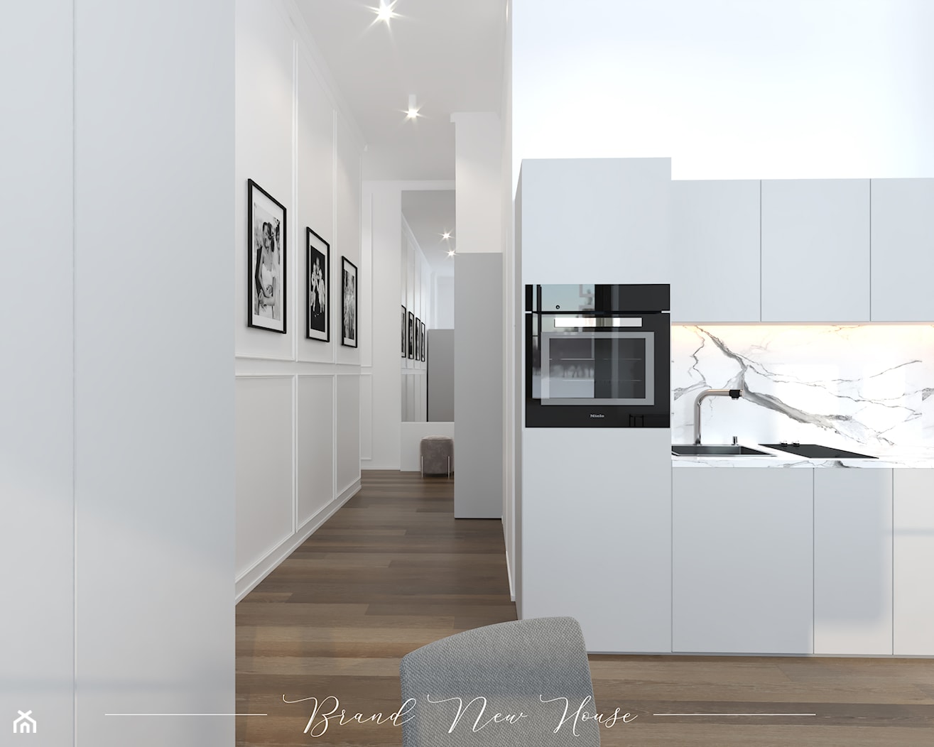 Apartament z rudymi dodatkami - Kuchnia, styl nowoczesny - zdjęcie od Brand New House - Homebook