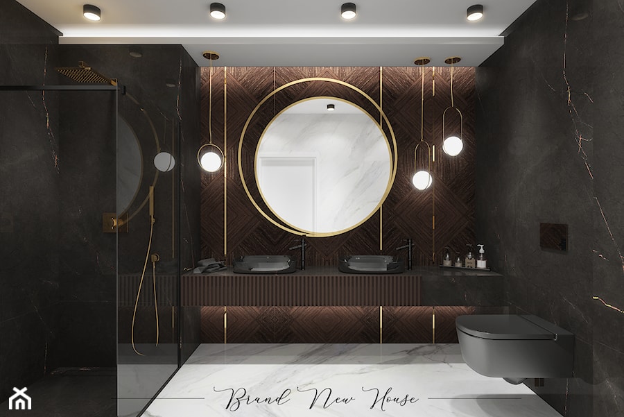Projekt łazienki - Łazienka, styl glamour - zdjęcie od Brand New House