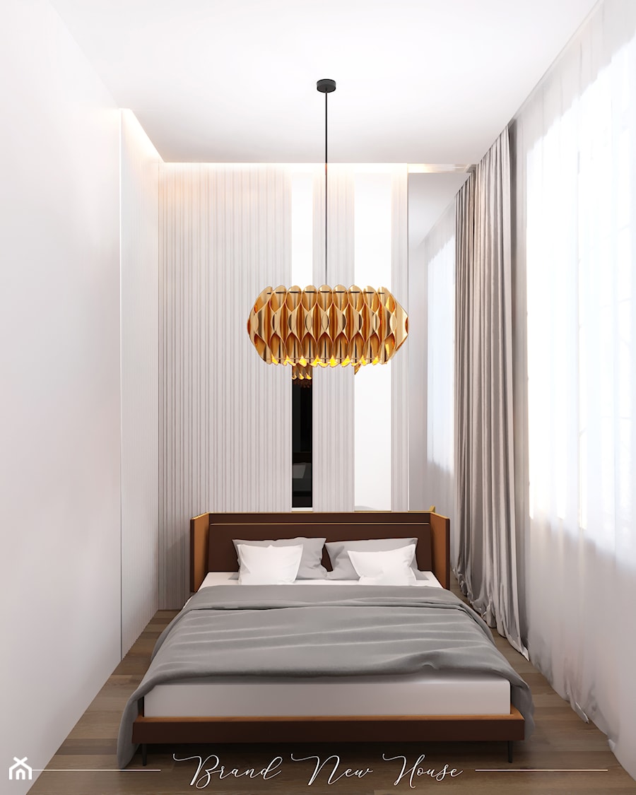 Apartament z rudymi dodatkami - Sypialnia, styl nowoczesny - zdjęcie od Brand New House