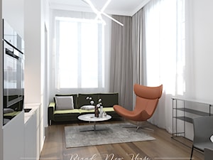 Apartament z rudymi dodatkami - Salon, styl nowoczesny - zdjęcie od Brand New House